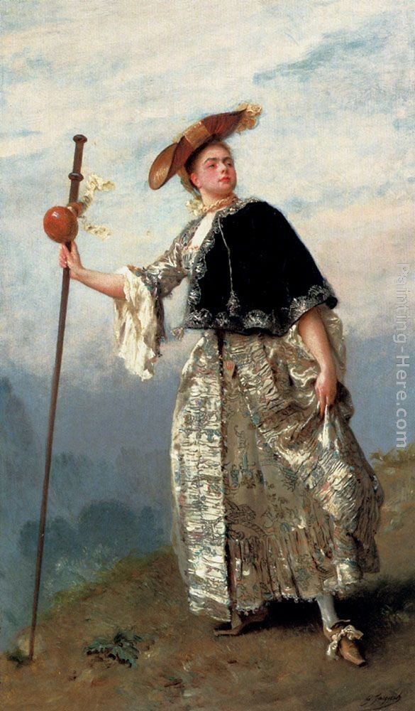 Gustave Jean Jacquet On The Hilltop